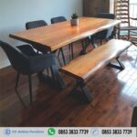 Set Meja Makan Kayu Solid