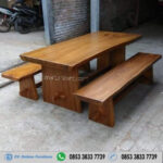Meja Maka Kursi Panjang 1 Set