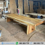 Meja Kayu Besar Solid Panjang 400 cm